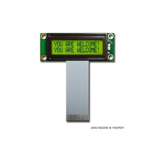 LCD COB CHAR 16X2 Y/G TRANSF