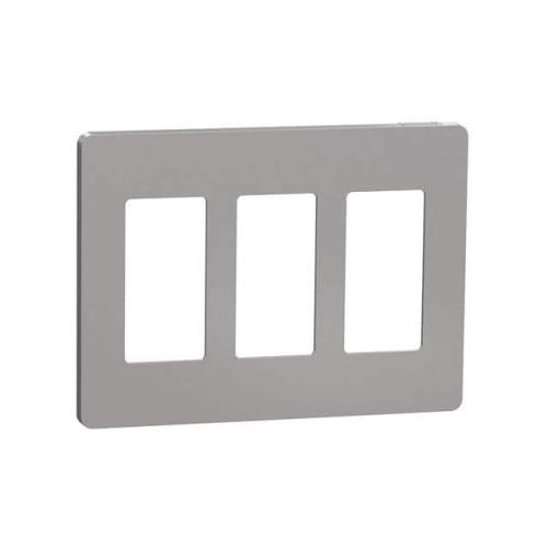 3 GANG SCREWLESS MATTE WALL PLAT