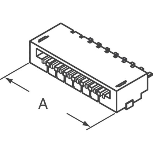 CONN FFC FPC TOP 16POS 1MM R/A