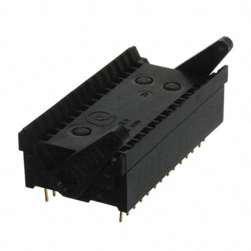 CONN IC DIP SOCKET ZIF 28POS GLD