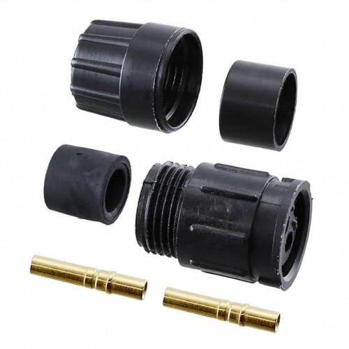 CONN RCPT FMALE 2POS GOLD CRIMP