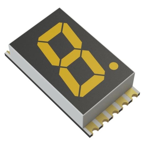 DISPLAY 7SEG 0.4" SGL AMB 10SMD