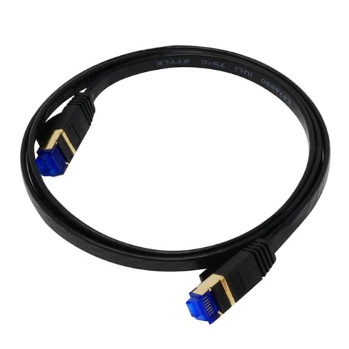 CAT7F ETHERNET CABLE 1FT - BLACK