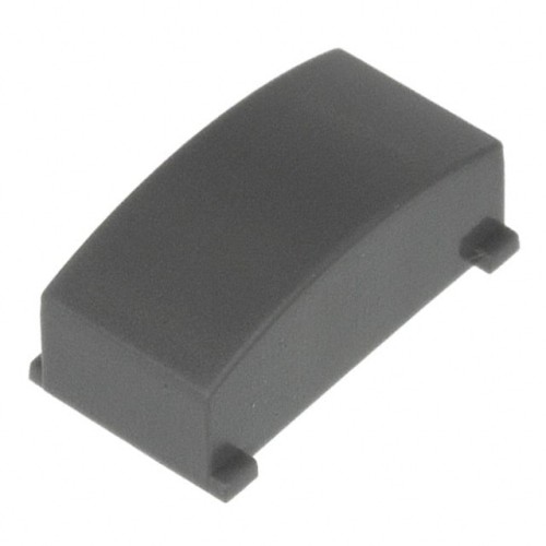 CAP PUSHBUTTON RECT TELE GRAY