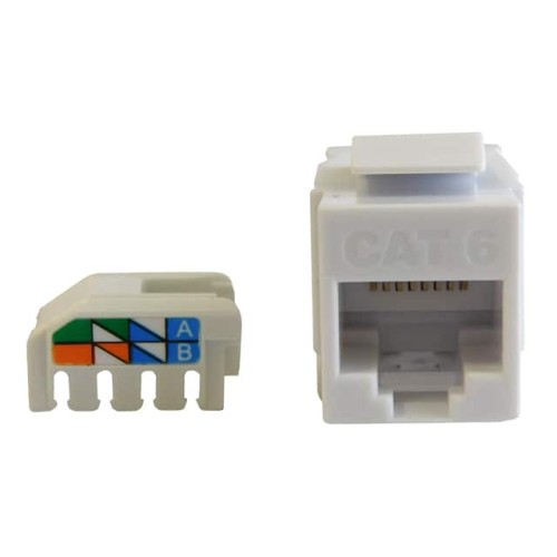 MOD JACK KEYSTONE CAT6 UNSHLD