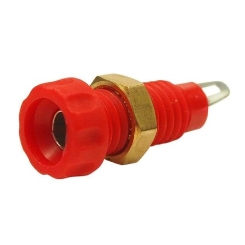 4MM PANEL SKT S14 RED + NUT