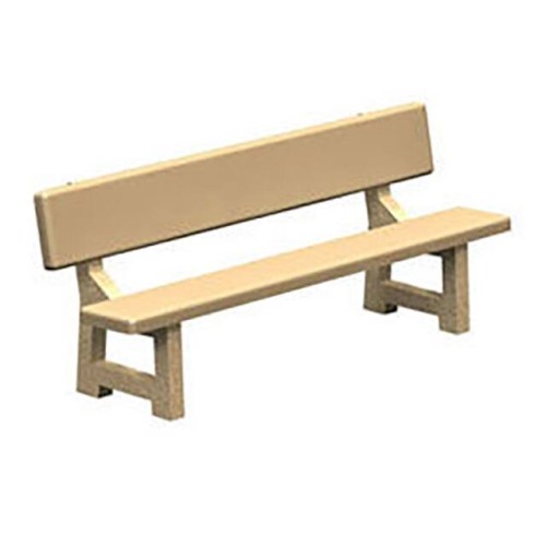84" CONCRETE PARK BENCH, TAN