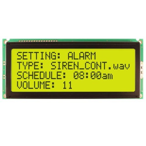 LCD MOD 80DIG 20X4 TRANS YLW/GRN