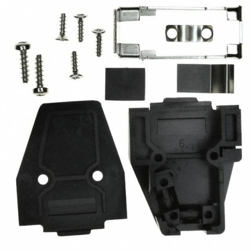 CONN BACKSHELL 9P 45/180DEG BLK