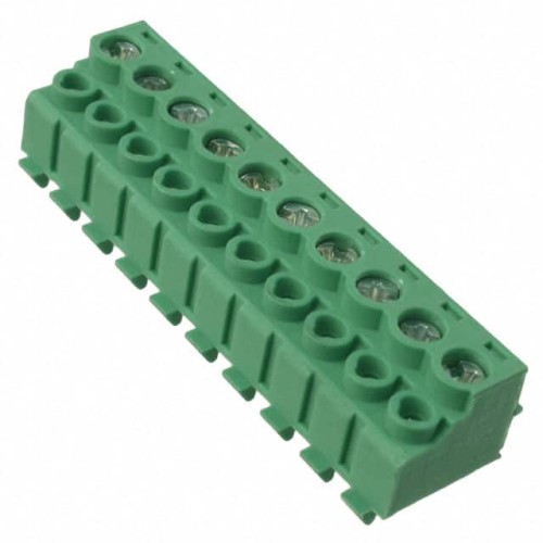 TERM BLOCK PLUG 10POS 90DEG 5MM