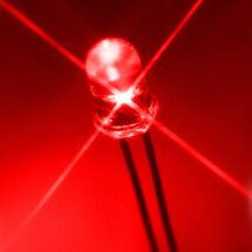 LED RED DIFFUSED T-1 3/4 T/H