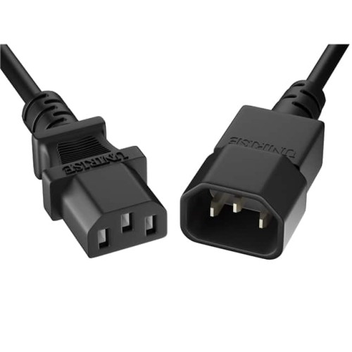 CORD C13 - C14 18AWG BLACK 15FT