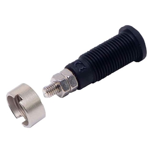 BANANA SAFETY JACK 2MM STUD BLK