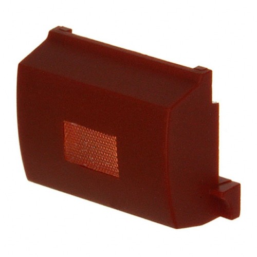 CAP TACTILE RECT RED/RED LENS