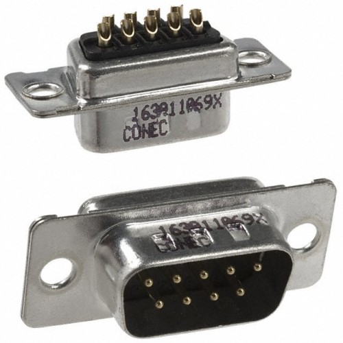 CONN D-SUB PLUG 9POS SLDR CUP