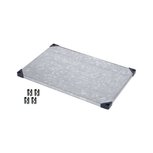 SOLID GALVANIZED SHELF W/CLIPS,