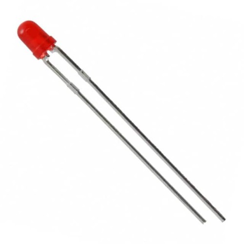 LED RED DIFFUSED T-1 T/H