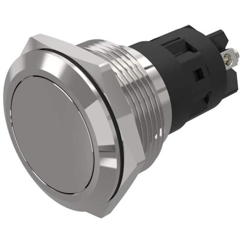 22 MM, PUSHBUTTON, STAINLESS STE