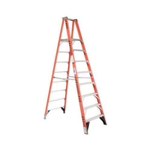 8' FIBERGLASS PLATFORM STEP LADD