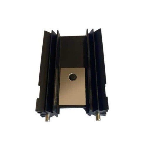 Extruded heatsink with fin radia
