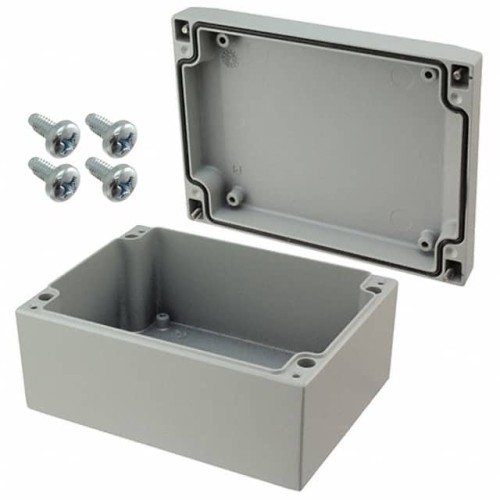 BOX ALUM GRAY 4.724"L X 6.299"W