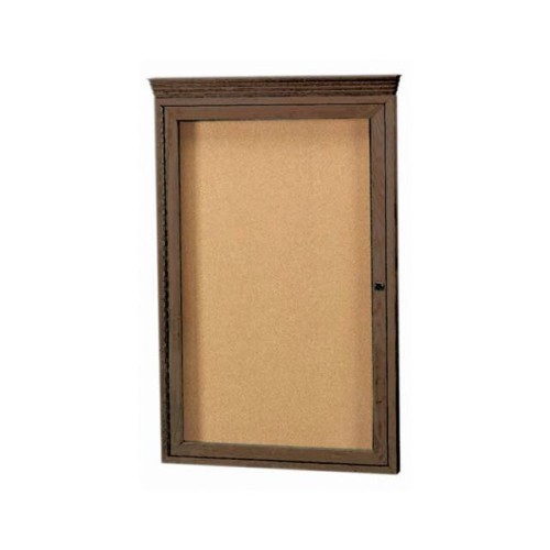 1 DOOR RED WALNUT BULLETIN BOARD
