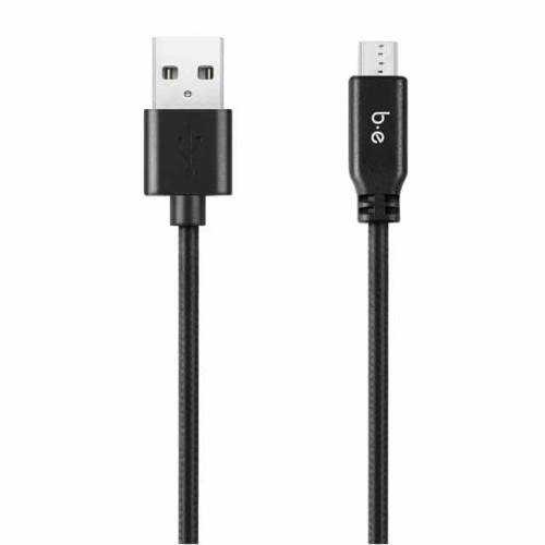 BRAIDEDMICROUSBCABLE4FTBLACK