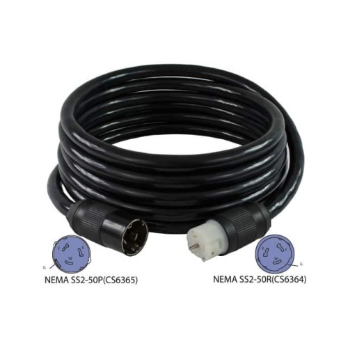 CORD 6AWG/8 NEMA SS2-50P-50R 15'