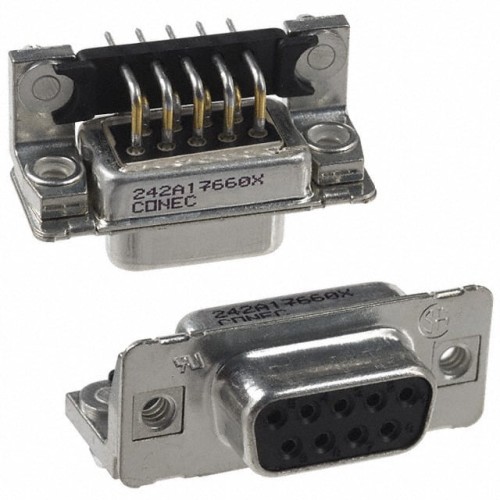 CONN D-SUB RCPT 9POS R/A SLDR