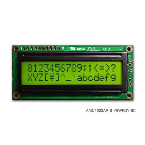 16X2 CHARACTER STN POS YG I2C