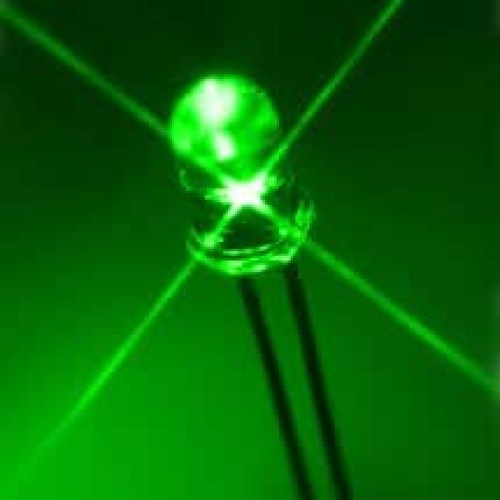 LED GREEN CLEAR T-1 3/4 T/H