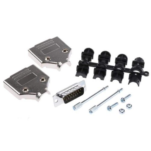 15 WAY D-SUB HOOD METPLAS TOP EN