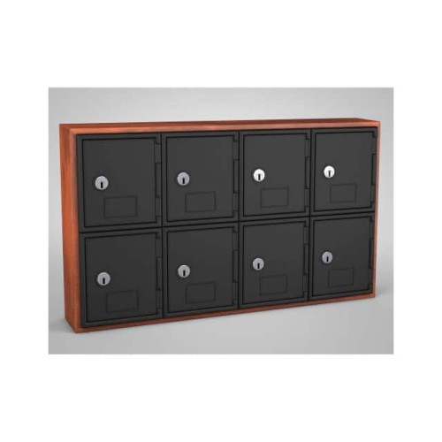 CELL PHONE LOCKER, 8 DOOR, 24X4X