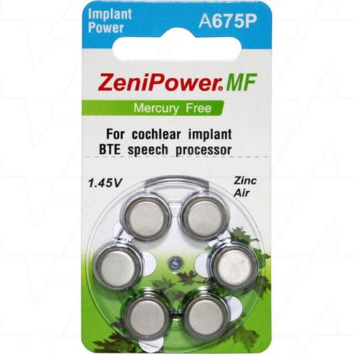 ZENIPOWER SIZE 675P COCHLEAR IMP