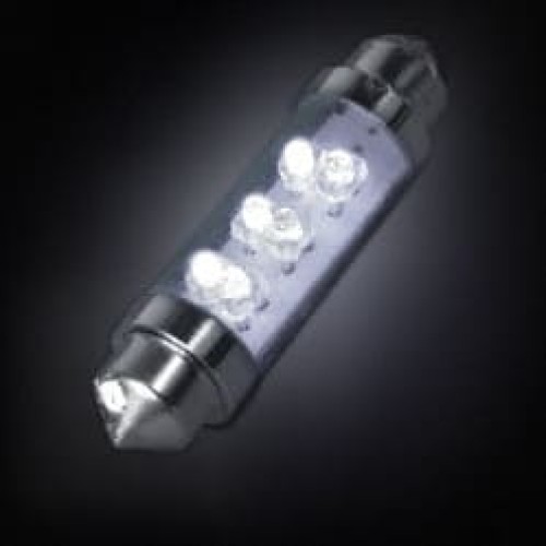 LED GLASS FESTOON 24V 40MA WHITE