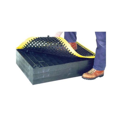 ANTI FATIGUE MAT, W/YELLOW BORDE