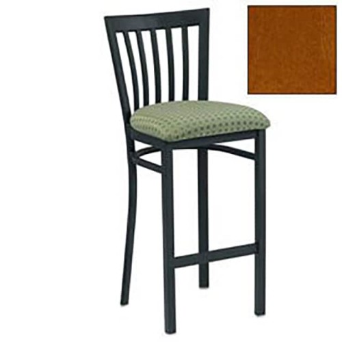 BAR STOOL W/VERTICAL SLAT-BACK,
