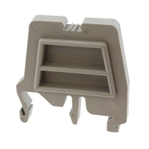 CONN TERM BLK END PLATE RAIL GRY