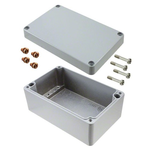 BOX ALUM GRAY 6.3"L X 3.94"W
