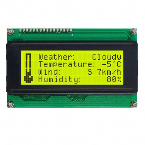 LCD MOD 80DIG 20X4 REFLCT YLW/GR