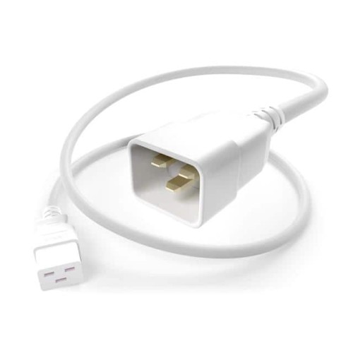 POWER CORD C19-C20 WHITE 2FT