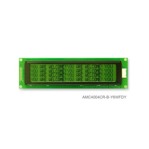 LCD COB CHAR 40X4 Y/G TRANSF