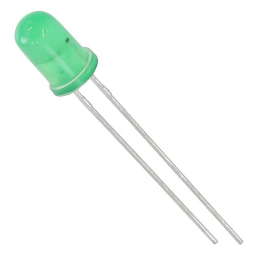 LED GREEN DIFFUSED T-1 3/4 T/H