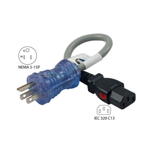 CORD 16AWG NEMA5-15P-IEC320 1'