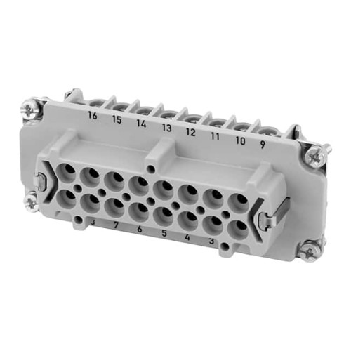 INSERT FEMALE 16POS+1GND SCREW