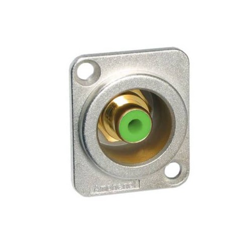 CONN RCA JACK CHASIS MOUNT GREEN