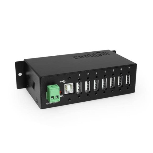 METAL 7-PORT USB 2.0 HUB W/ DIN