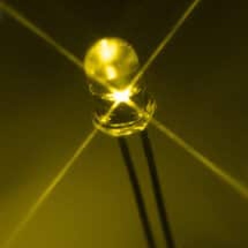 LED YELLOW CLEAR T-1 3/4 T/H