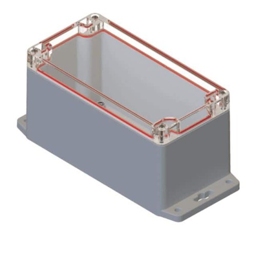 PLASTIC BOX ENCLOSURE WITH FLANG