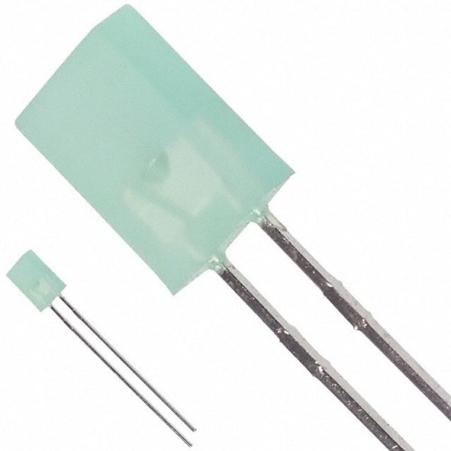 LED GREEN DIFF RECT 2MMX5MM T/H